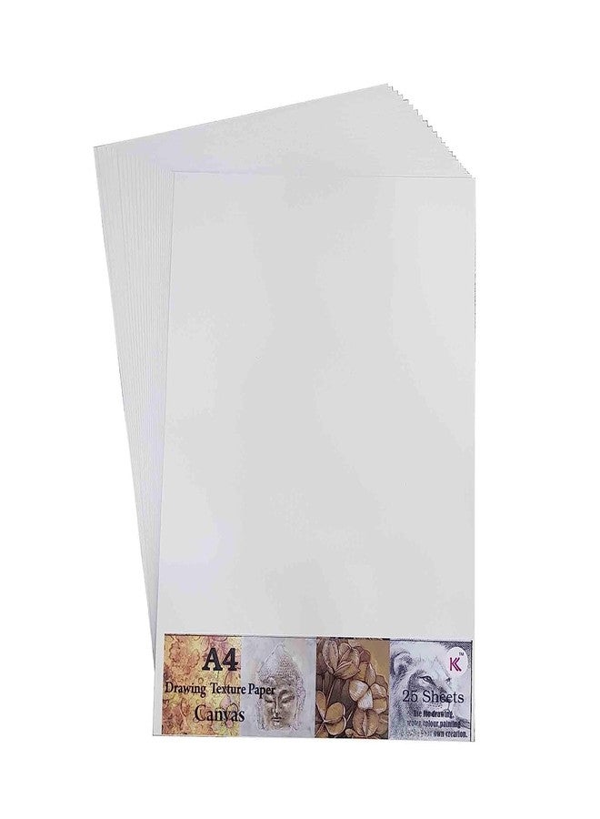 KTrading A4 Drawing Texture Paper Canvas 10 Sheets | White Textured Art Paper for Sketching, Painting, and Creative Artwork | Make Your Own Creations - Image 3